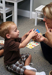 Lisa Minahan in Speech Therapy Session